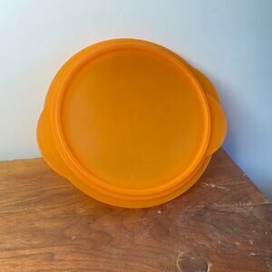 Vintage Tupperware Orange Collapsable Bowl with Lid